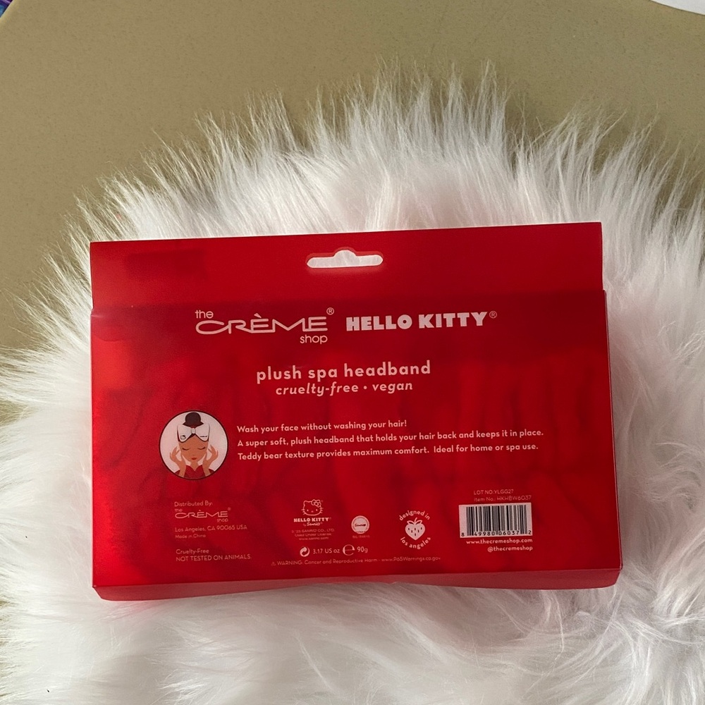 Hello Kitty Plush Spa Headband - Red and White - new - Picture 5 of 5